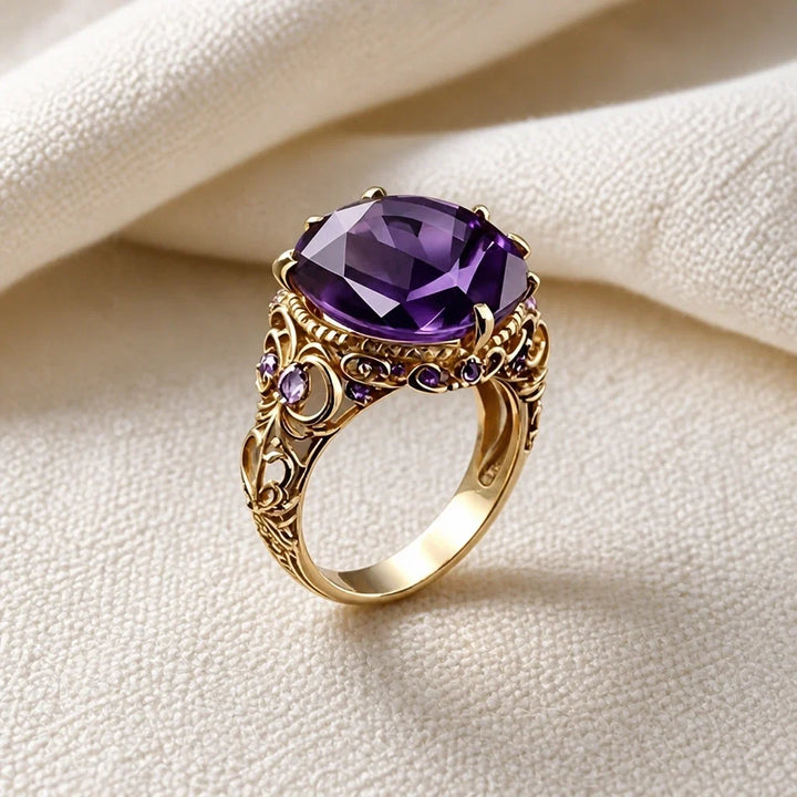 Bague Florale Vintage Ornée