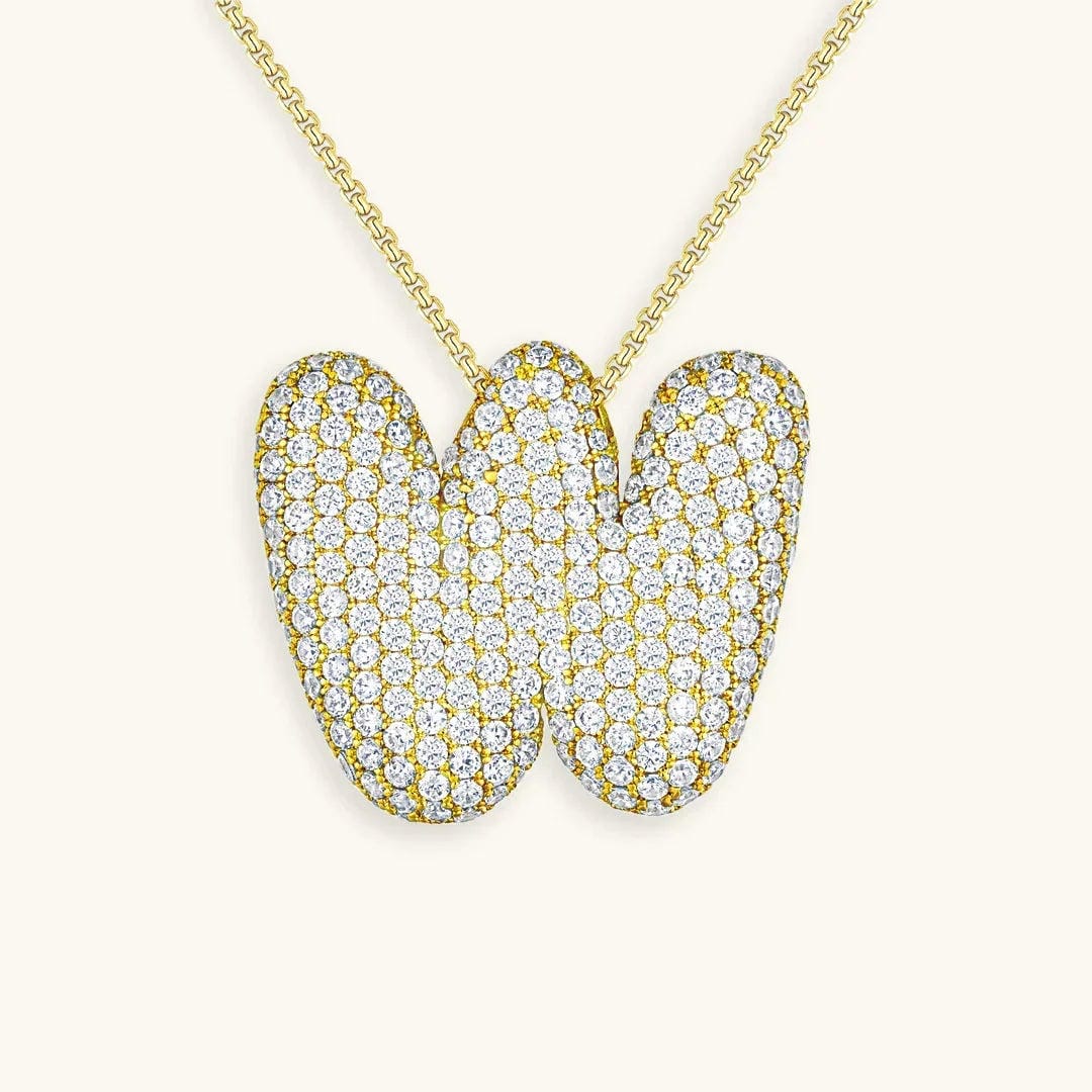 Collier Initial en Cristaux Boules