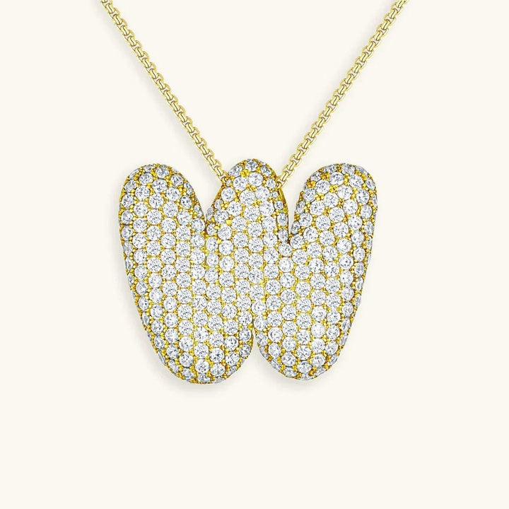 Collier Initial en Cristaux Boules