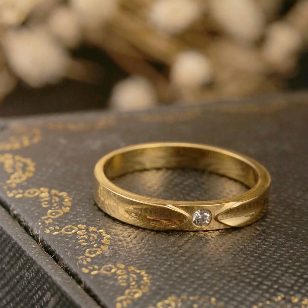 Bague Exquise en Rhinestones à Flèches Doubles