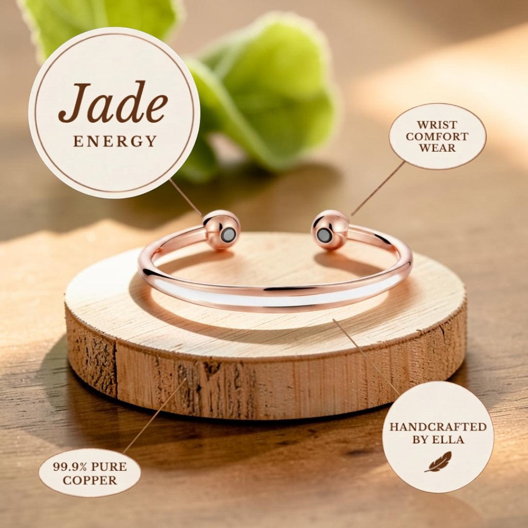 Bracelet en jade et cuivre d&
