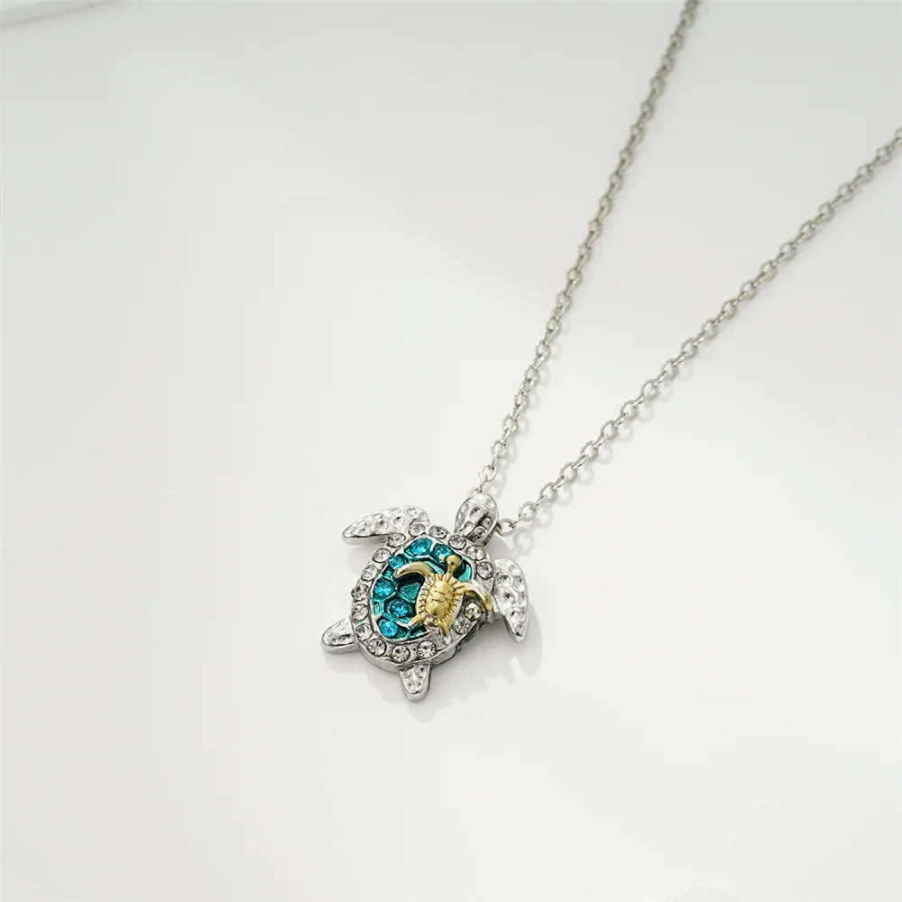 Pendentif Tortue de Mer en Argent Vintage