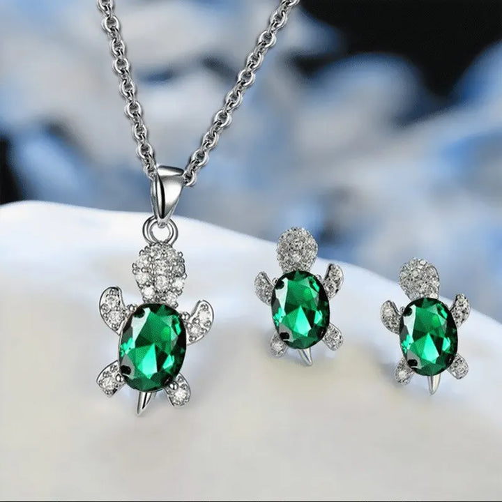 Collier Magnifique en Forme de Tortue de Mer avec Boucles d&