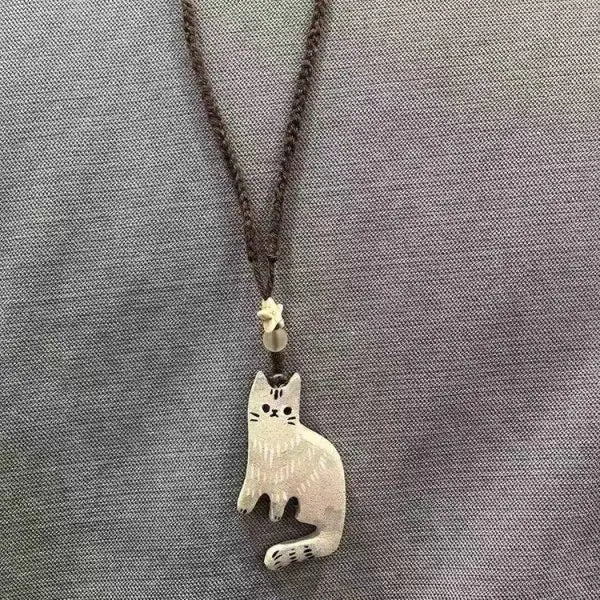 Collier Pendentif Étoile de Chat Vintage