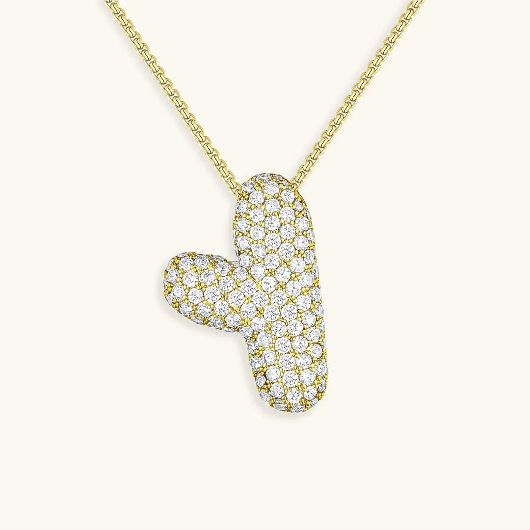 Collier Initial en Cristaux Boules