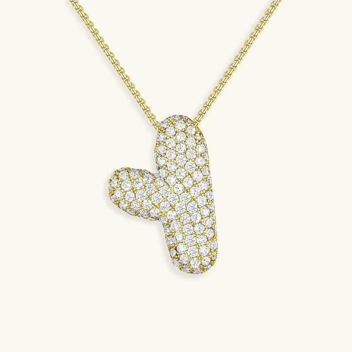 Collier Initial en Cristaux Boules