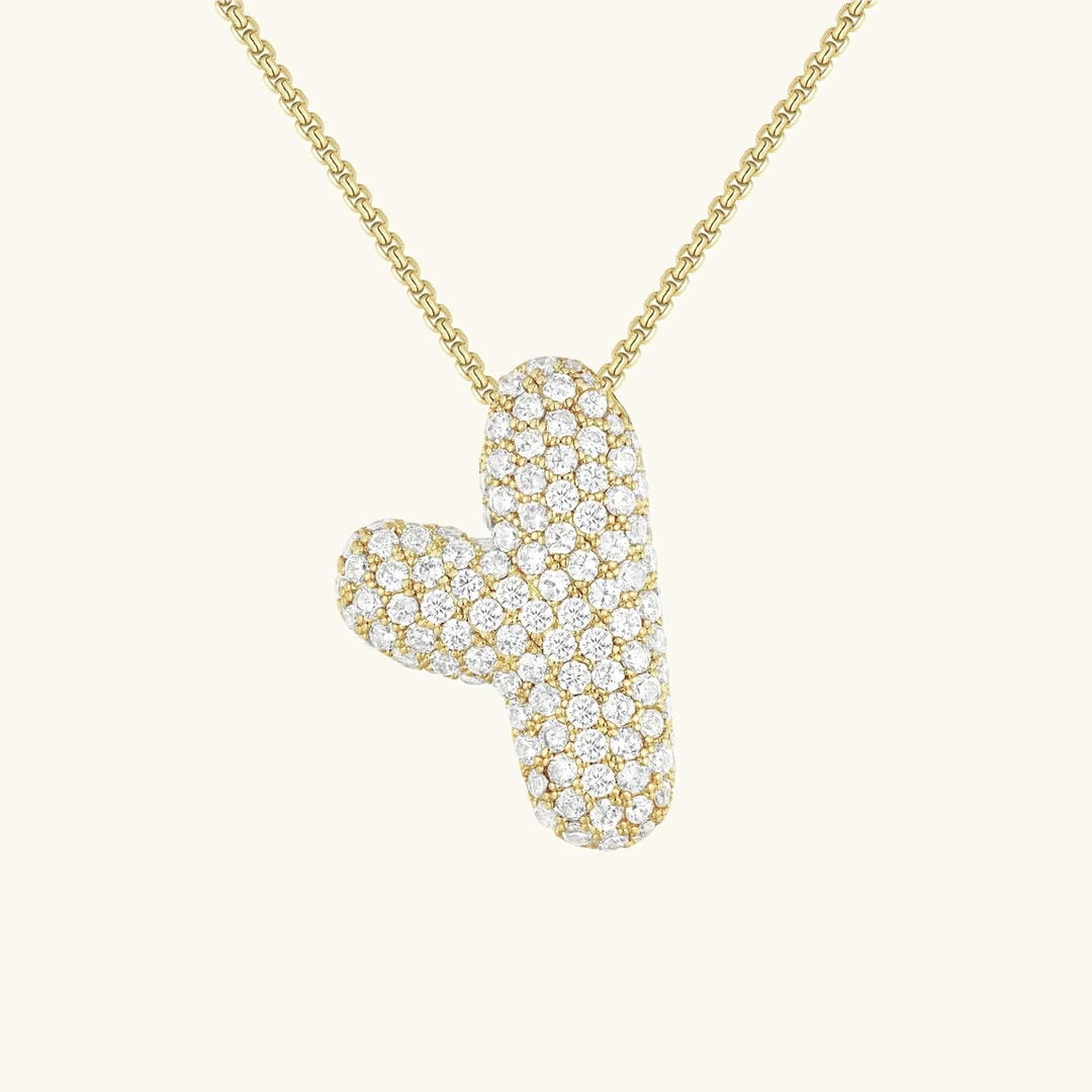 Collier Initial en Cristaux Boules