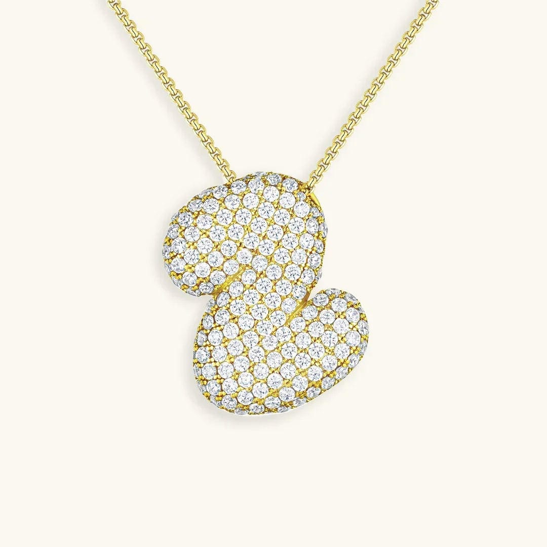 Collier Initial en Cristaux Boules
