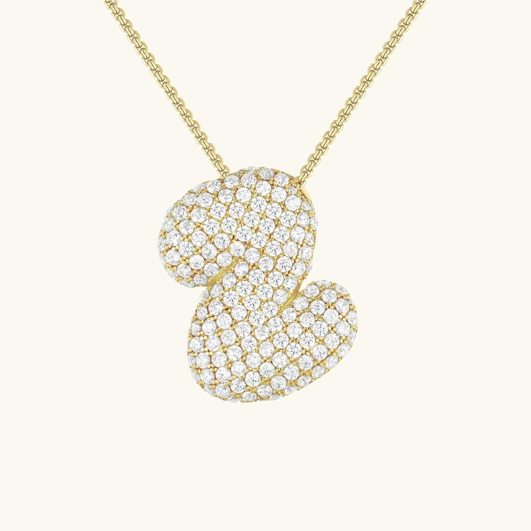 Collier Initial en Cristaux Boules