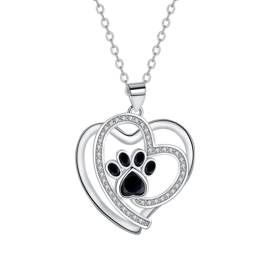 Collier Clavicule avec Motif de Patte Adorable