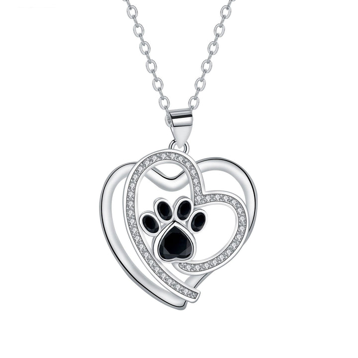 Collier Clavicule avec Motif de Patte Adorable
