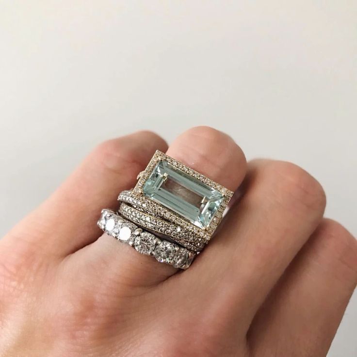 Ensemble de Bagues Vintage en Verre Turquoise et Argent