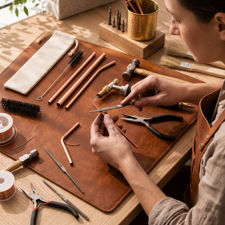 Ensemble de pailles en cuivre Copper Soul