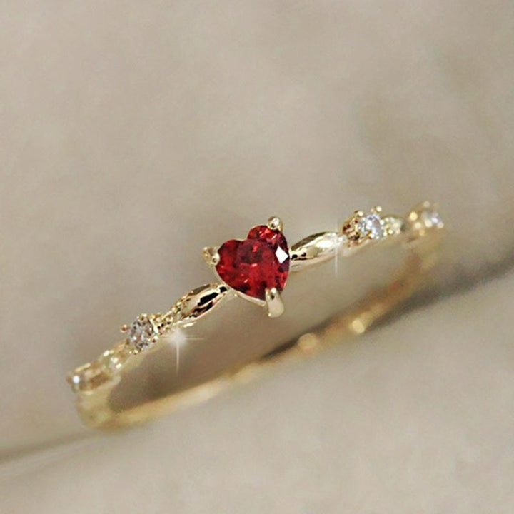 Bague Petit Cœur en Rubis
