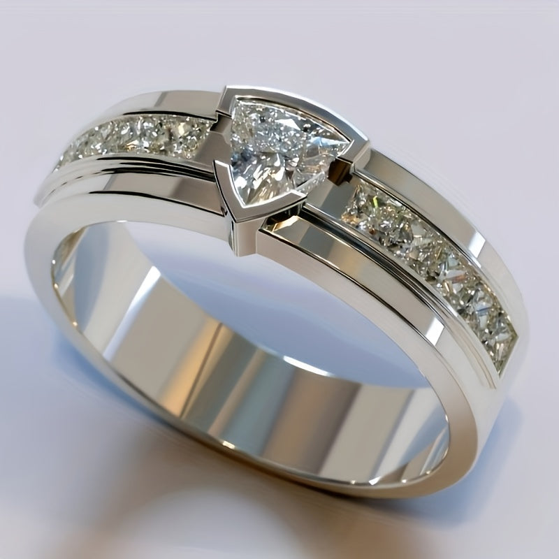 Bague en Argent ornée de Strass Brillants