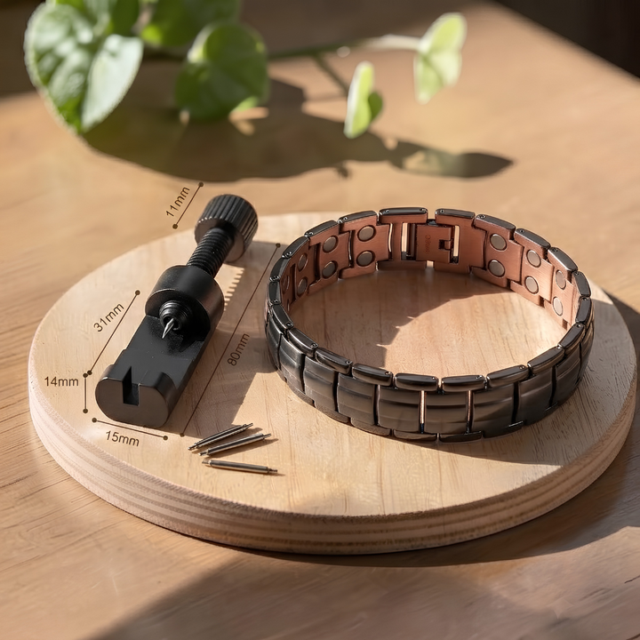 Bracelet en cuivre ocre pour homme d&