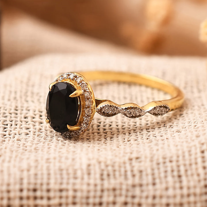Bague de Luxe en Or et Onyx