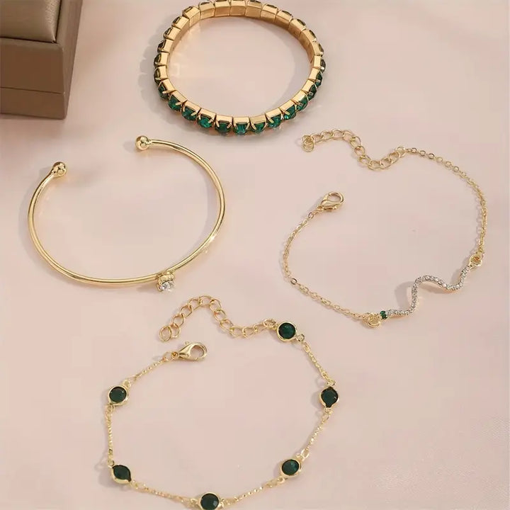 Bracelet en Pierre Précieuse Verte
