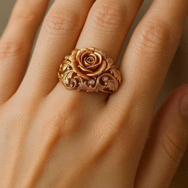 Bague en Or Majestueuse Fleur
