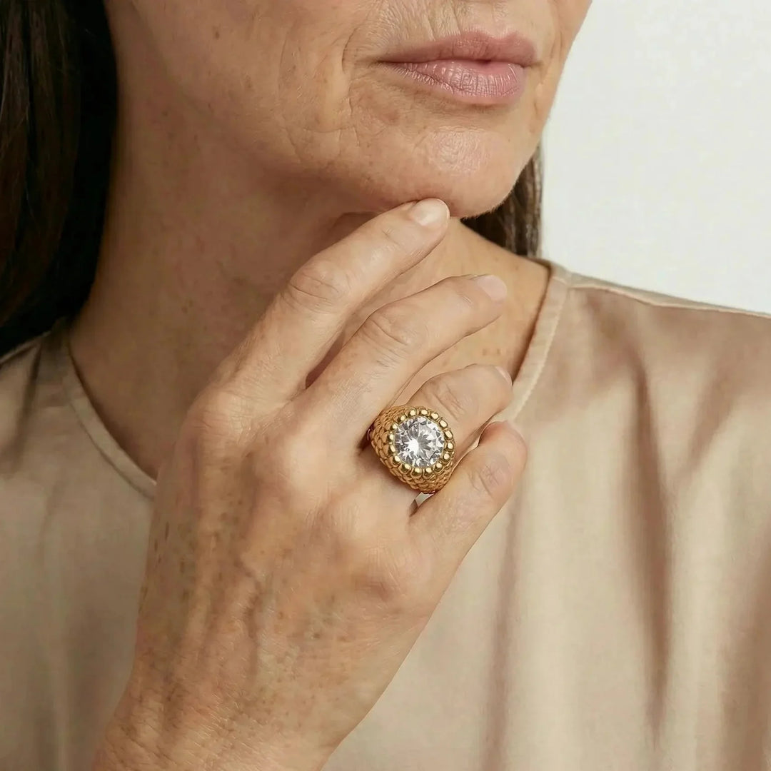 Bague Couronne en Cristal Aurora
