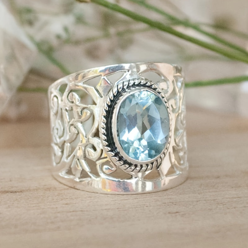 Bague Large en Cristal Bohémien
