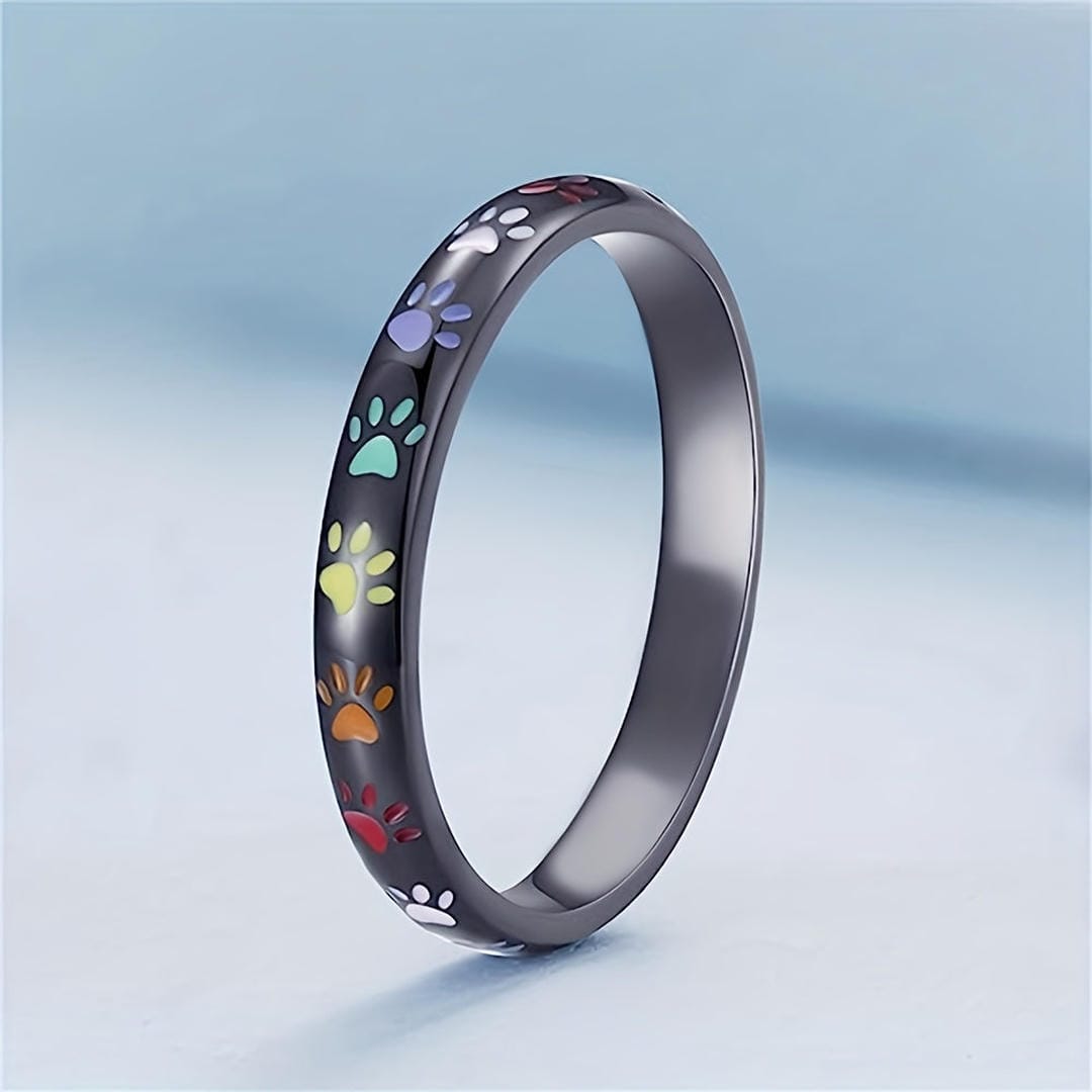 Bague de Promesse Élégante en Forme de Patte