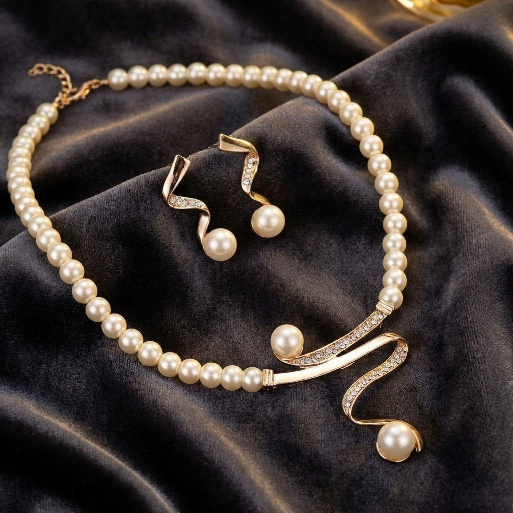 Ensemble Élégant de Bijoux en Perles