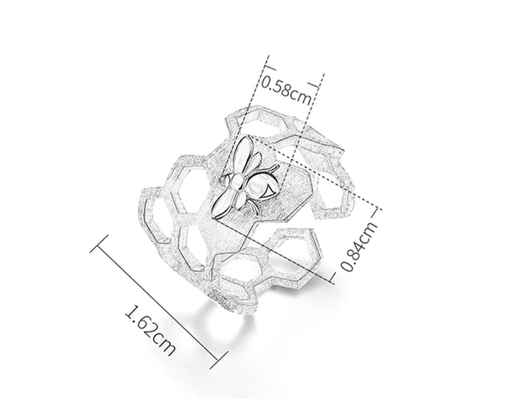 Bague ajustable en nid d&