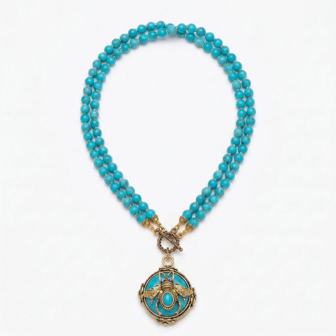 Collier Vintage en Agate Naturelle BeeQueen