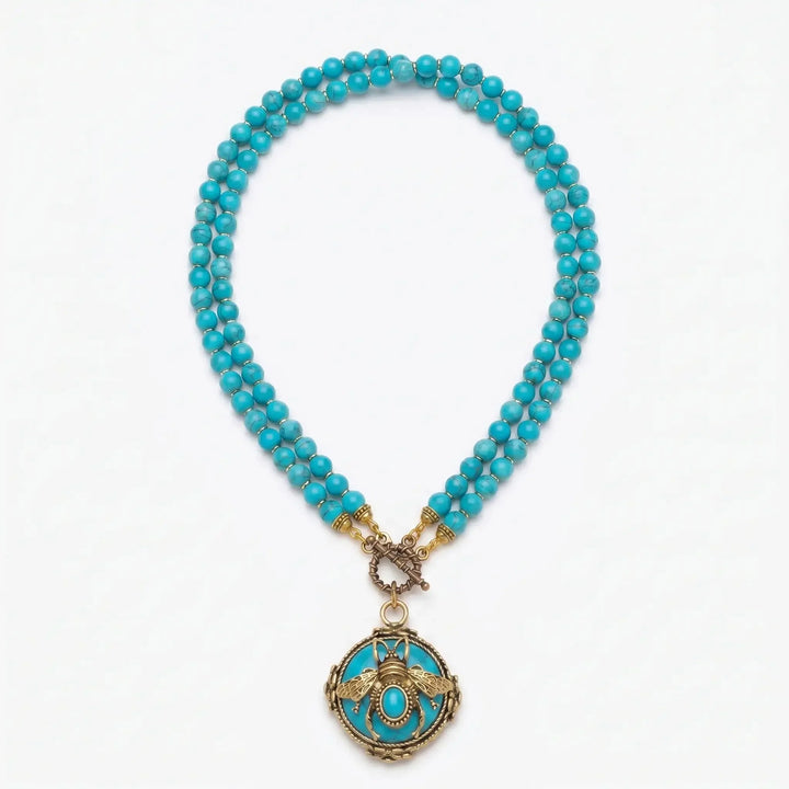 Collier Vintage en Agate Naturelle BeeQueen