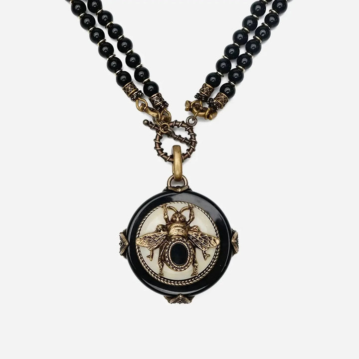 Collier Vintage en Agate Naturelle BeeQueen