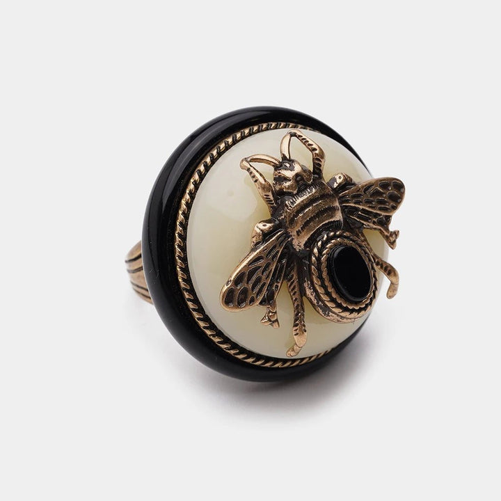 Bague Vintage en Agate Naturelle BeeQueen