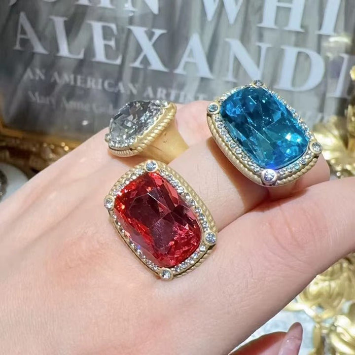 Bague en Or Veritas Bleue