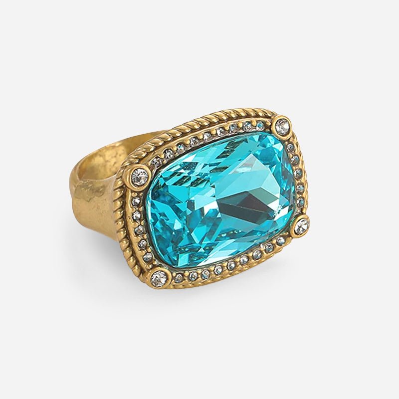 Bague en Or Veritas Bleue