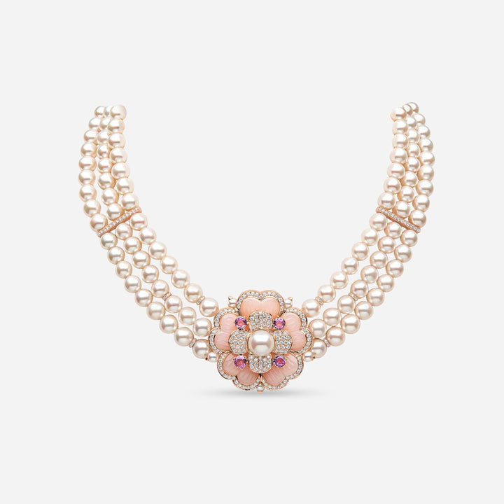 Collier de Perles Blush Épanouissement