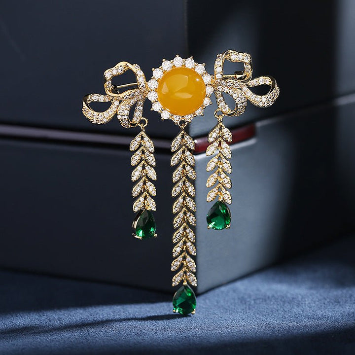 Broche en cristal Bowfall