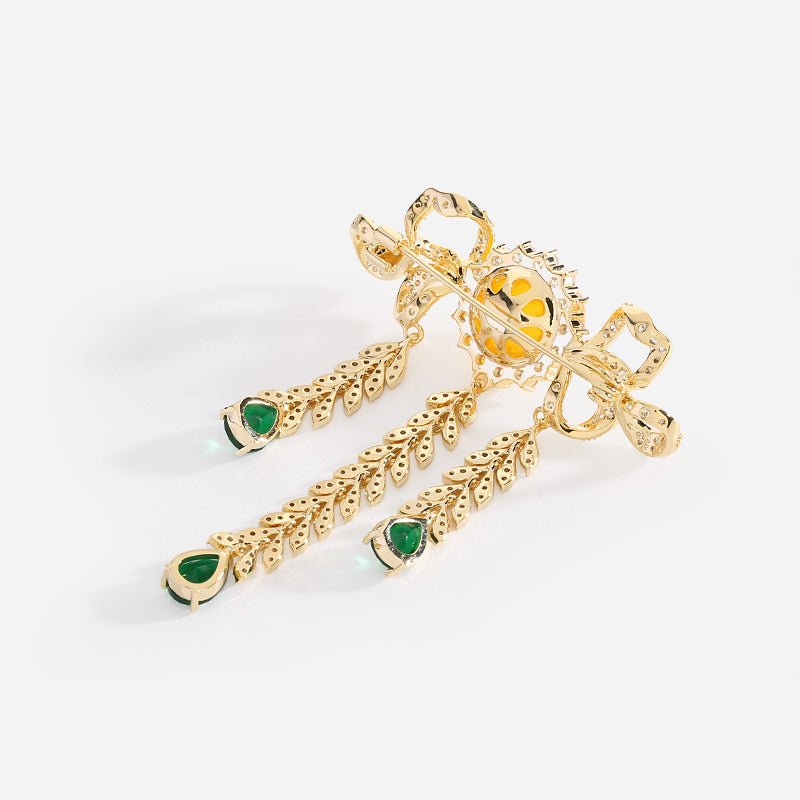 Broche en cristal Bowfall