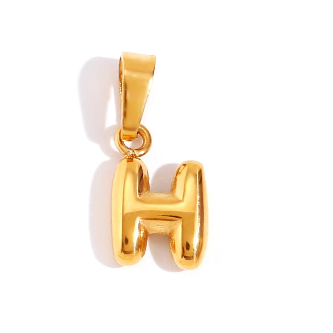 Collier Pendentif Lettre Bulle Chic