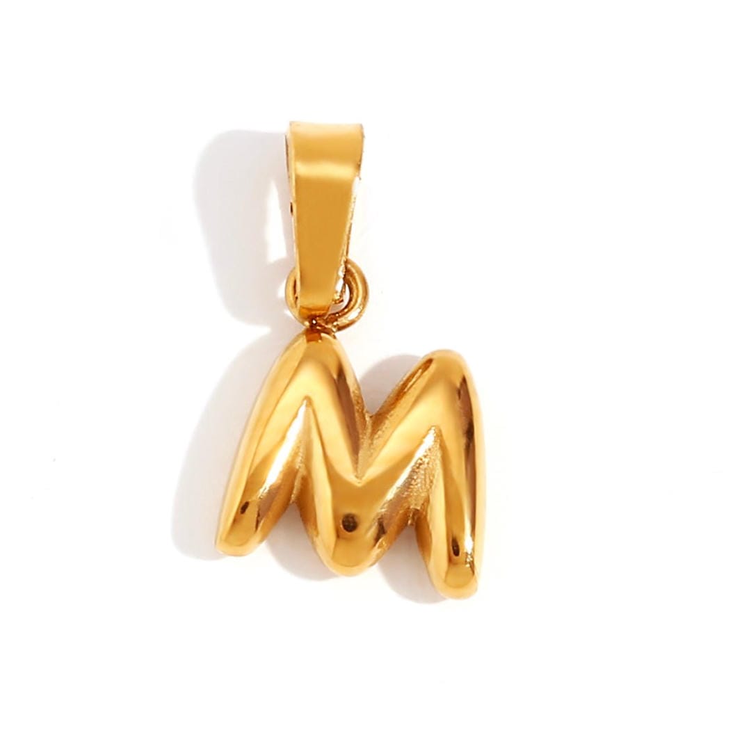 Collier Pendentif Lettre Bulle Chic