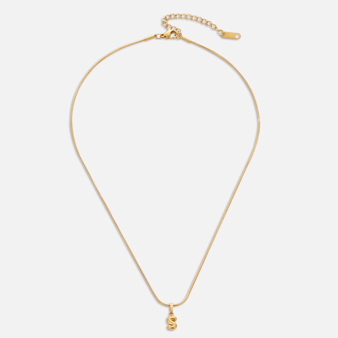 Collier Pendentif Lettre Bulle Chic