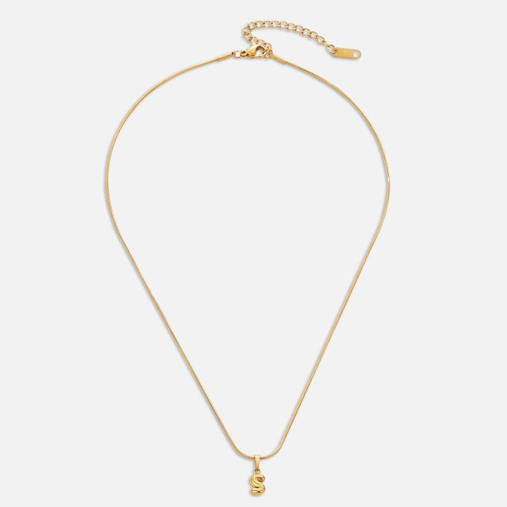 Collier Pendentif Lettre Bulle Chic