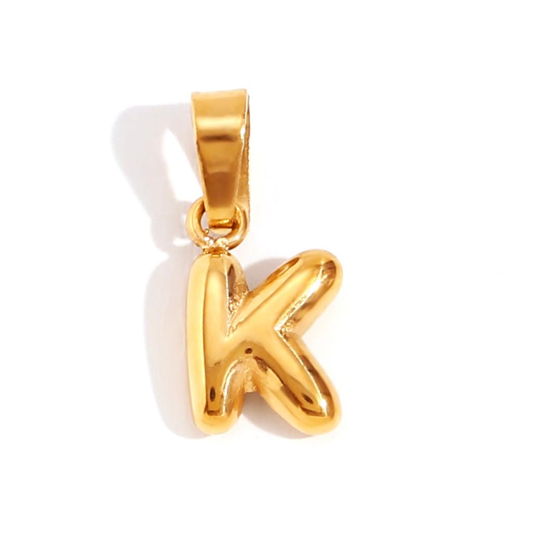 Collier Pendentif Lettre Bulle Chic