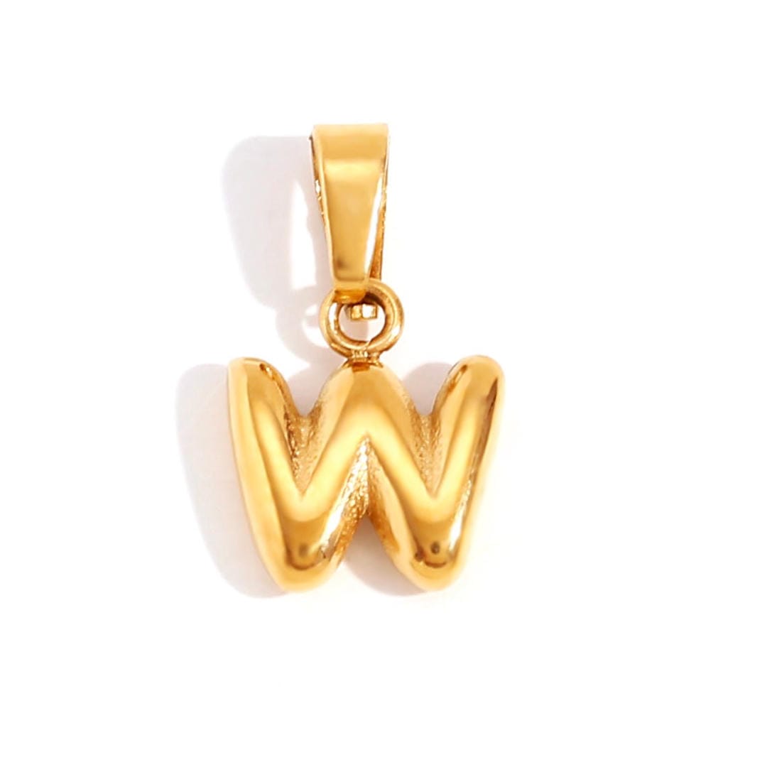 Collier Pendentif Lettre Bulle Chic