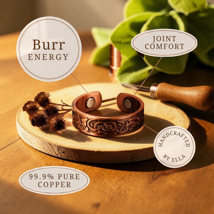 Bague en cuivre burr d&