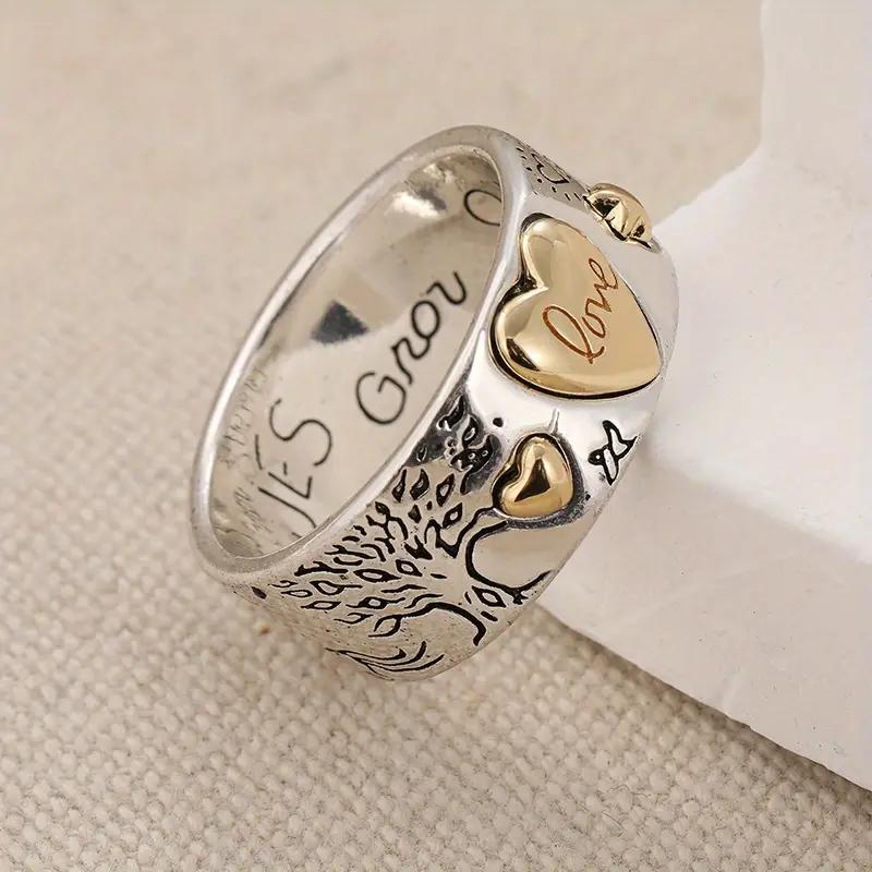 Bague Vintage Bohémienne en Forme de Cœur