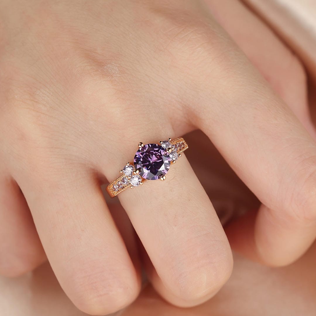 Bague Solitaire Ronde Royale Accent