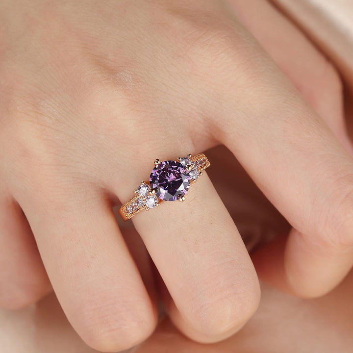 Bague Solitaire Ronde Royale Accent
