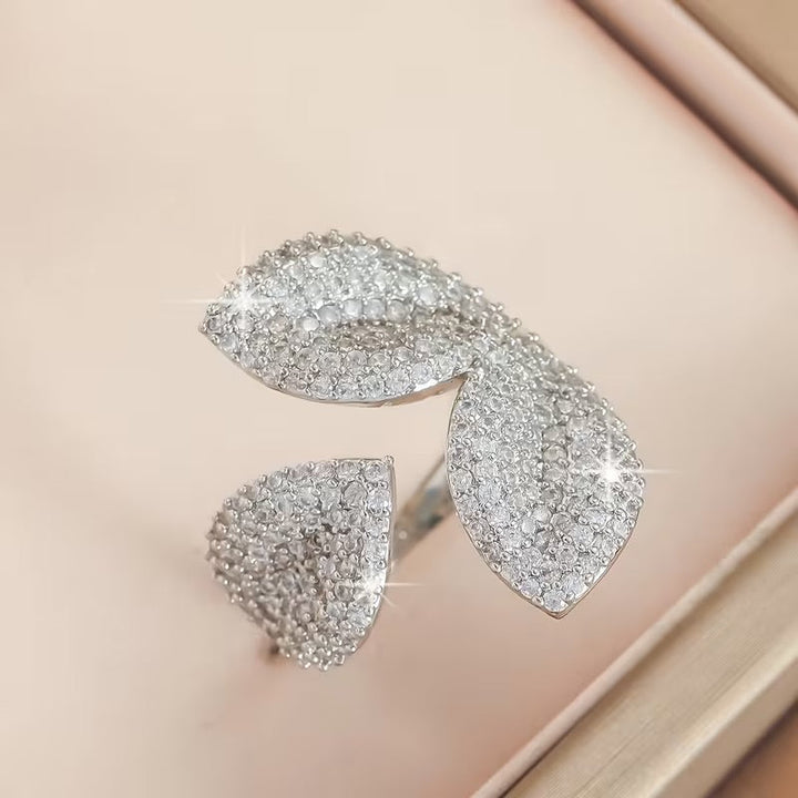 Bague de Luxe en Zirconium Trèfle