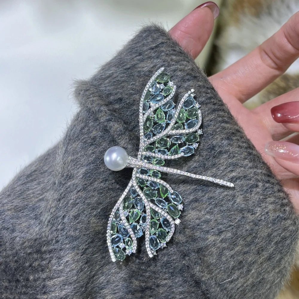 Broche Libellule Céleste