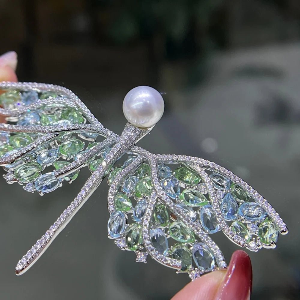 Broche Libellule Céleste